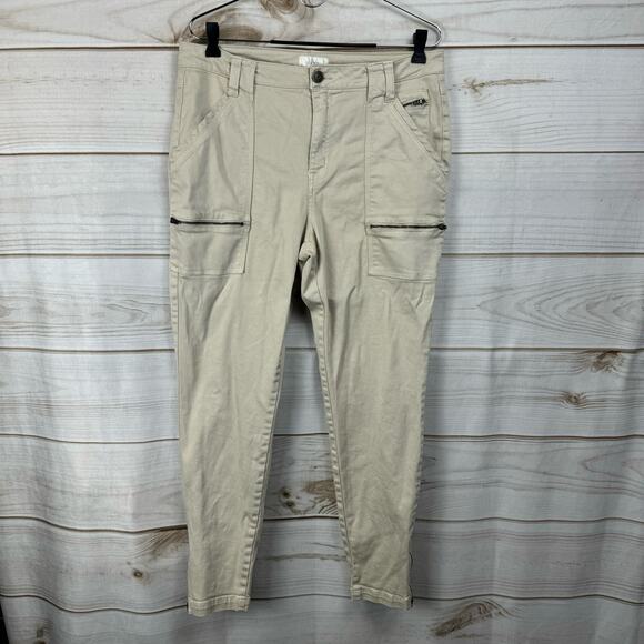 Joie Cream High-Rise Skinny Cargo Pants Size 12/31 - Picture 4 of 13